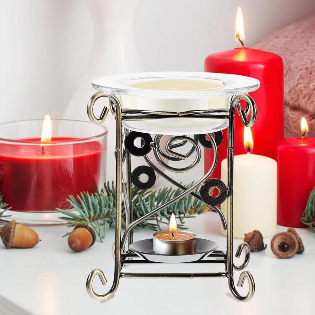 2er Pack Glas Wachserhitzerschale Set Aromatherapie Kerzenwachs Schmelzschale Ätherisches Öl Wärmer Brenner Ersatzschalen