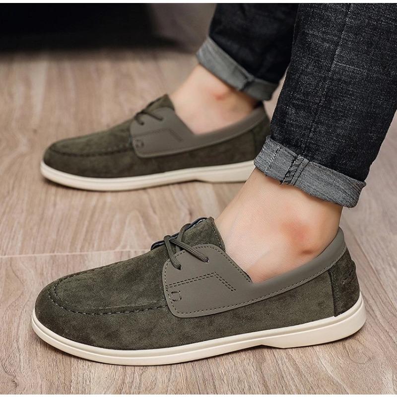 New fashion men's casual single shoes flat soles lazy shoes men's board shoes driving shoes