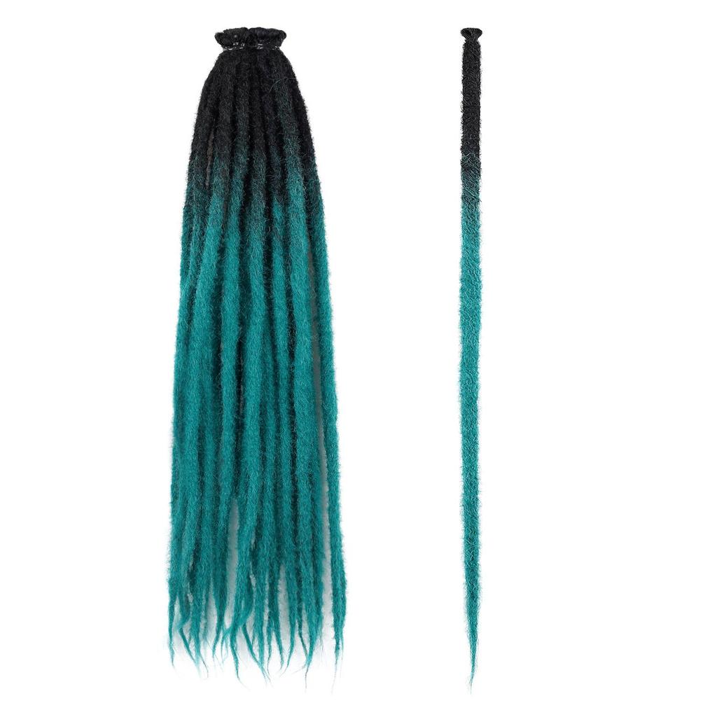 24-Inch Single Strand European & American Felt Dreadlocks Wig – Hand-Crocheted Extensions for Street Dance