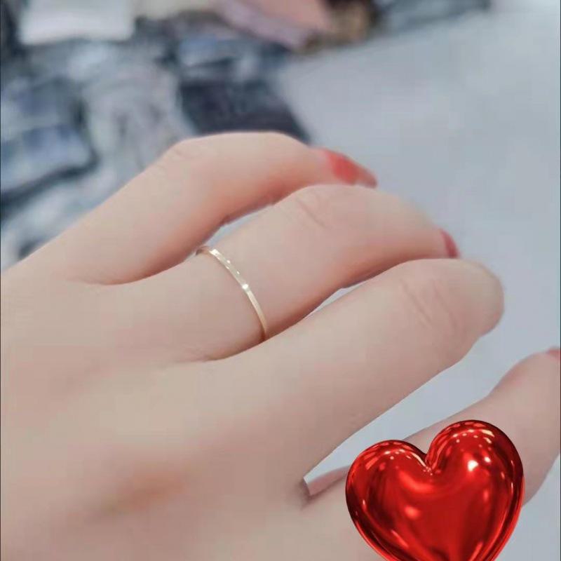 Bague Géométrique Exquise: Mode sud-coréenne, Couleur simple, Luxueux, Design de niche pour femmes