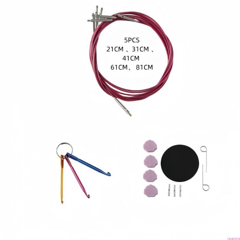 Stainless Interchangeable Knitting Needle for Crafting Multifunctional Knitting Needle Tool Set for DIY Sweater Project