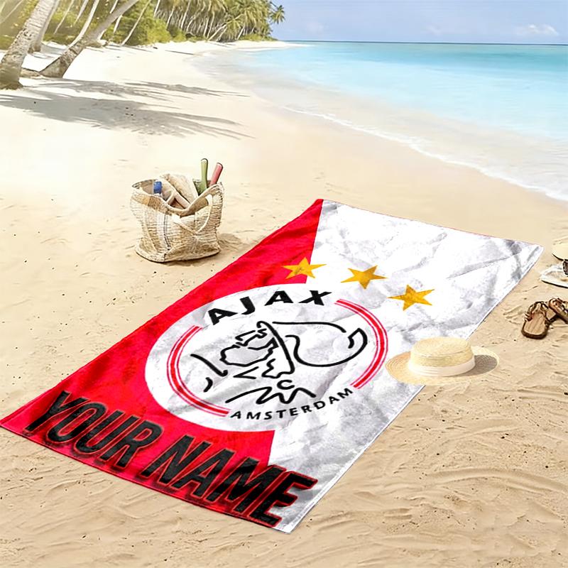 Custom Name AJAK Print Beach Towel, Large Soft Quick Dry Towel for Beach Camping Swimming