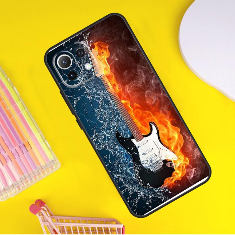Guitar Music Cover For Xiaomi 14 Ultra 13 11T 12T 13T 14T Pro POCO X6 X7 Pro X3 X5 F3 F5 F6 M6 Pro Case