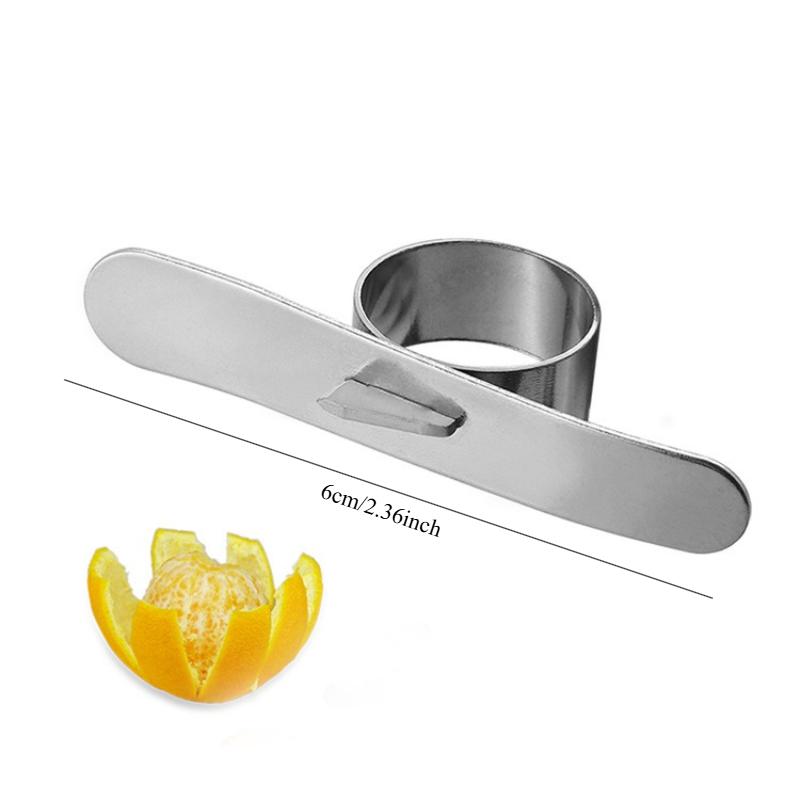 Sbucciatori Arance Sbuccia Arance Facile da Aprire Acciaio Inossidabile Sbuccia Limoni Rimuovi Buccia Frutta Agrumata Affettatore Sbucciatura Gadget da Cucina