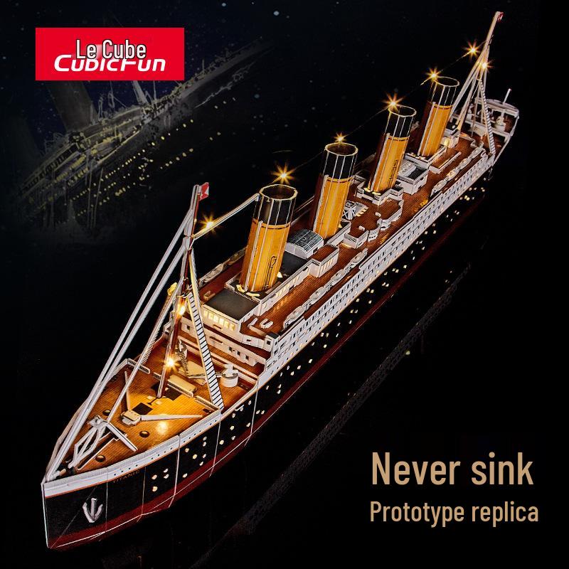 Titanic 3D Jigsaw Puzzle Ship Model - Handmade Gift for Girlfriend