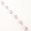 Rose Chalcedony Gemstone 925Sterling Silver Jewelry Handmade Chain Bracelet 9" RB-9-17