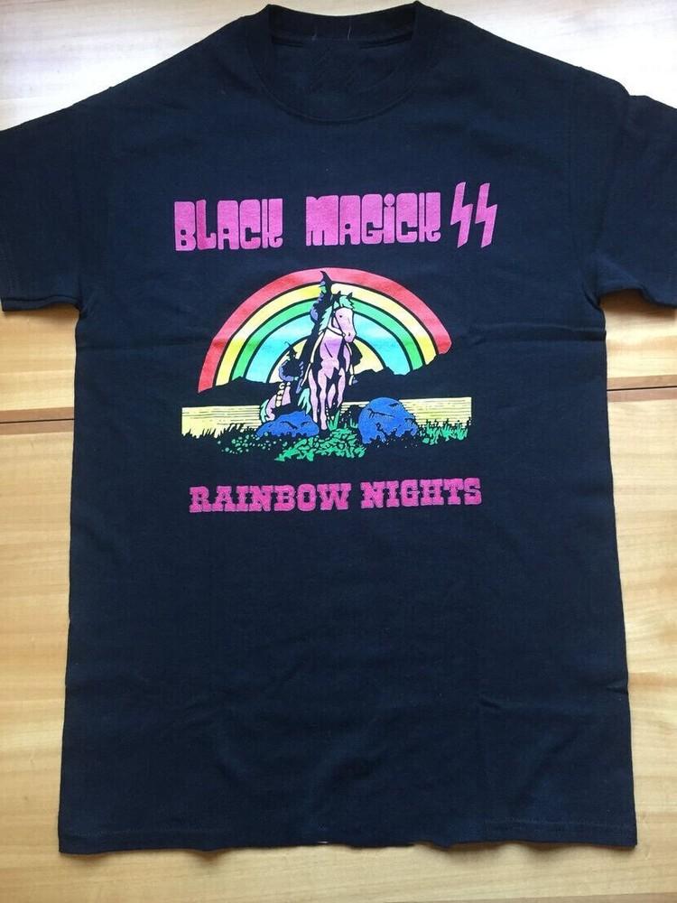 Винтажная Черная Магия SS Радужные Ночи Футболка Классическая Черная Унисекс S-5XL E1325 Унисекс Футболка XXL
