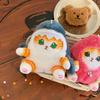 Japanese Style Shark Cat Plush Pendant Strawberry Dress Up Doll Keychain