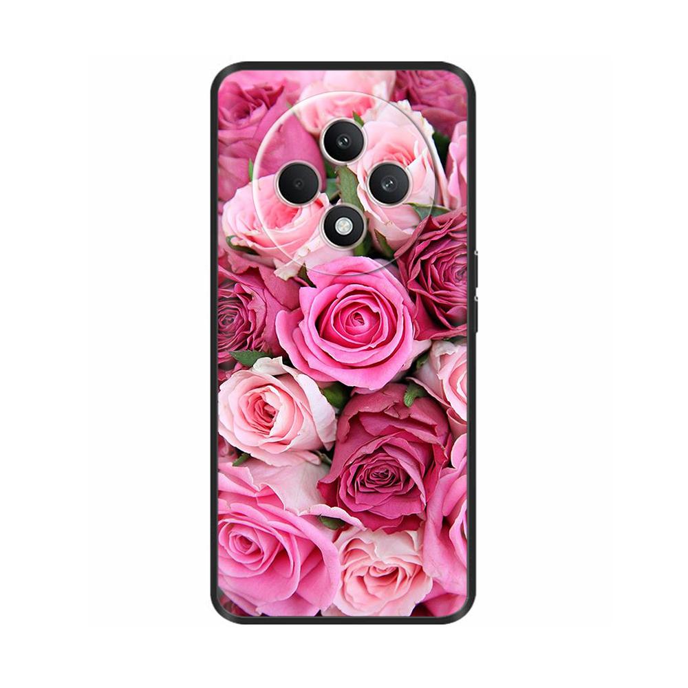 For Oppo Reno 12F 4G Case Reno12 F 5G Shockproof Cover Cute Painted Soft Black Silicone Phone Cases For OPPO Reno12F 4G 5G Coque