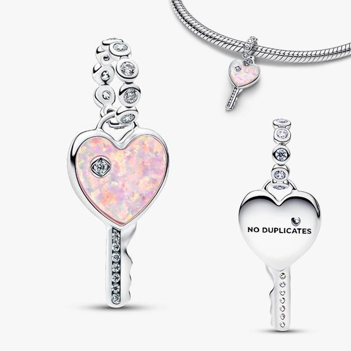 925 Silver Lock&Key Charms Lucky Heart Shaped Key Beads Pendants Fit Necklace Bracelet DIY Fine Jewelry Gift