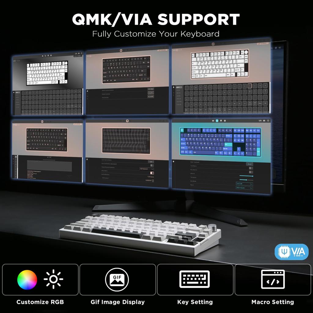 [YUNZII] AL80 Wireless Keyboard Cocoa Cream – Keyboard