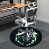 1pc Wolf Neon Office Round Area Rug, Under Office Chairs Bedroom Living Room Home Decor, Room Deco, Available in Various Sizes