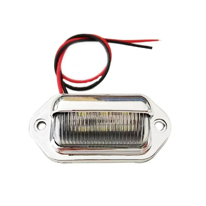 Feu De Plaque D'immatriculation Universel LED 12V-24V, Feu Arrière Pour Voitures, Camion, Remorques, Moto, Camping-car, Bateau
