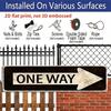 2D Flat, 1pc, 3.94 X 15.74 Inches Aluminum Decorative Sign - Retro Distressed One Way License Plate Style Metal Wall Art - Waterproof Weatherproof