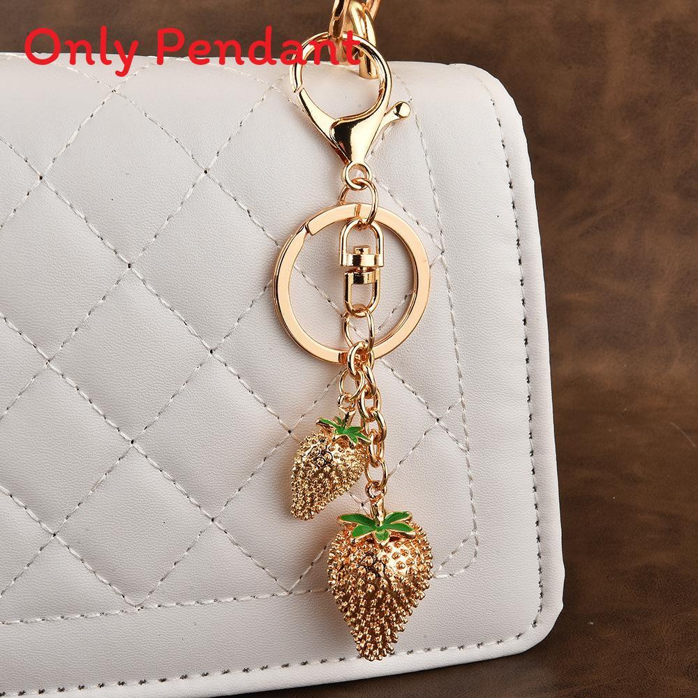 Fashion Strawberry Strawberry Keychain Alloy Car Keyring For Womens Bags Accessories