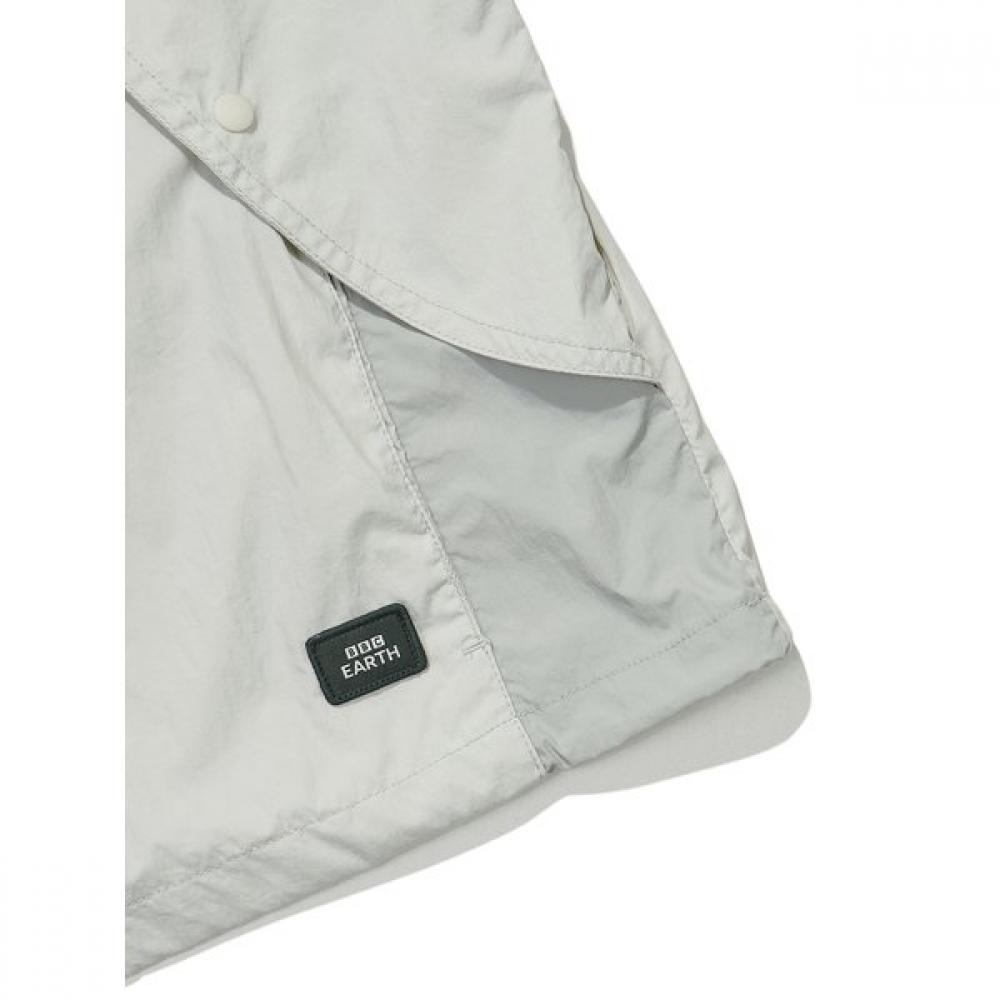 BBC EARTH Color Block Curve Anorak  Light Mint 