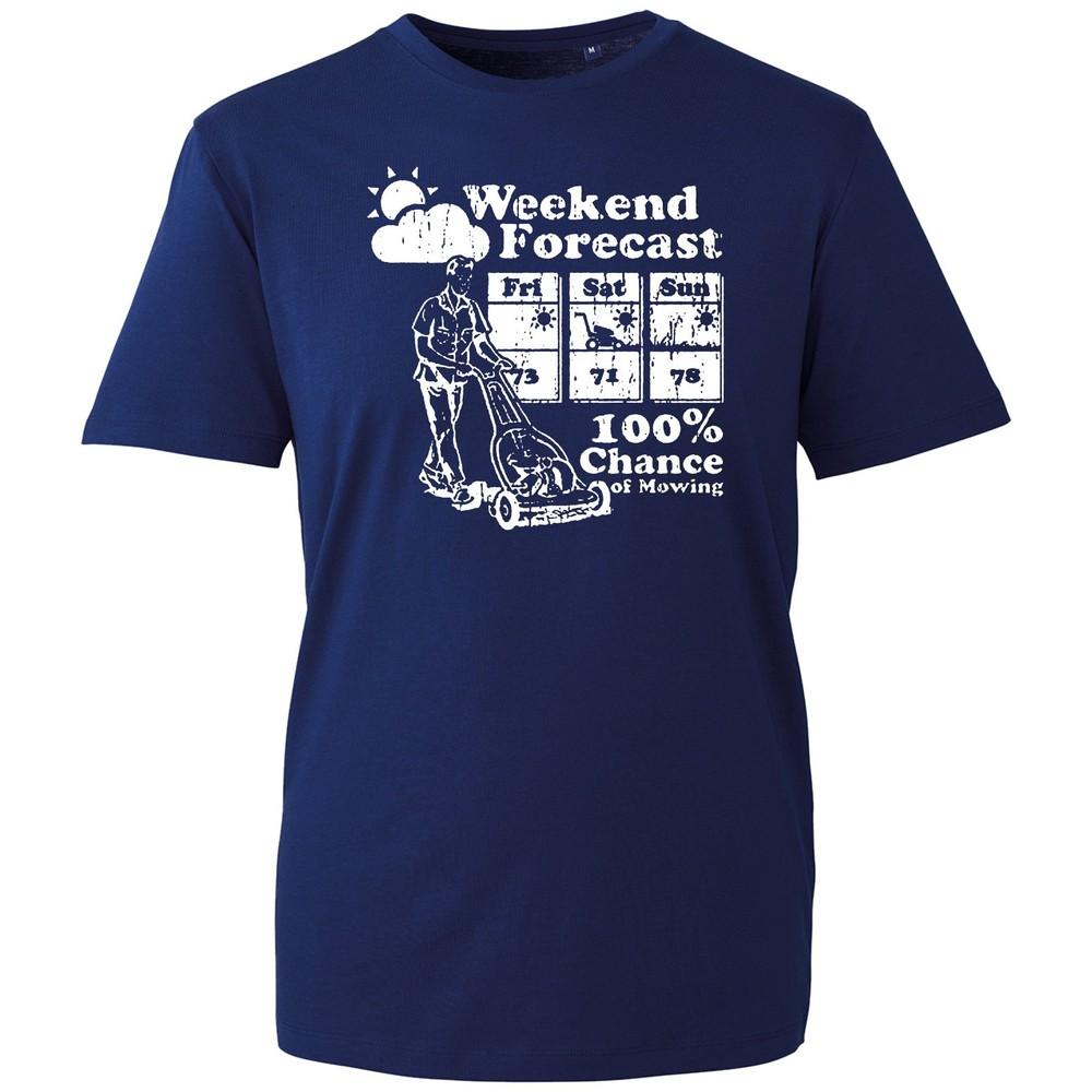 Weekend Forecast Mowing T Shirt Funny Gardening Dad Gift Lawn Care Unisexs Unisexs S