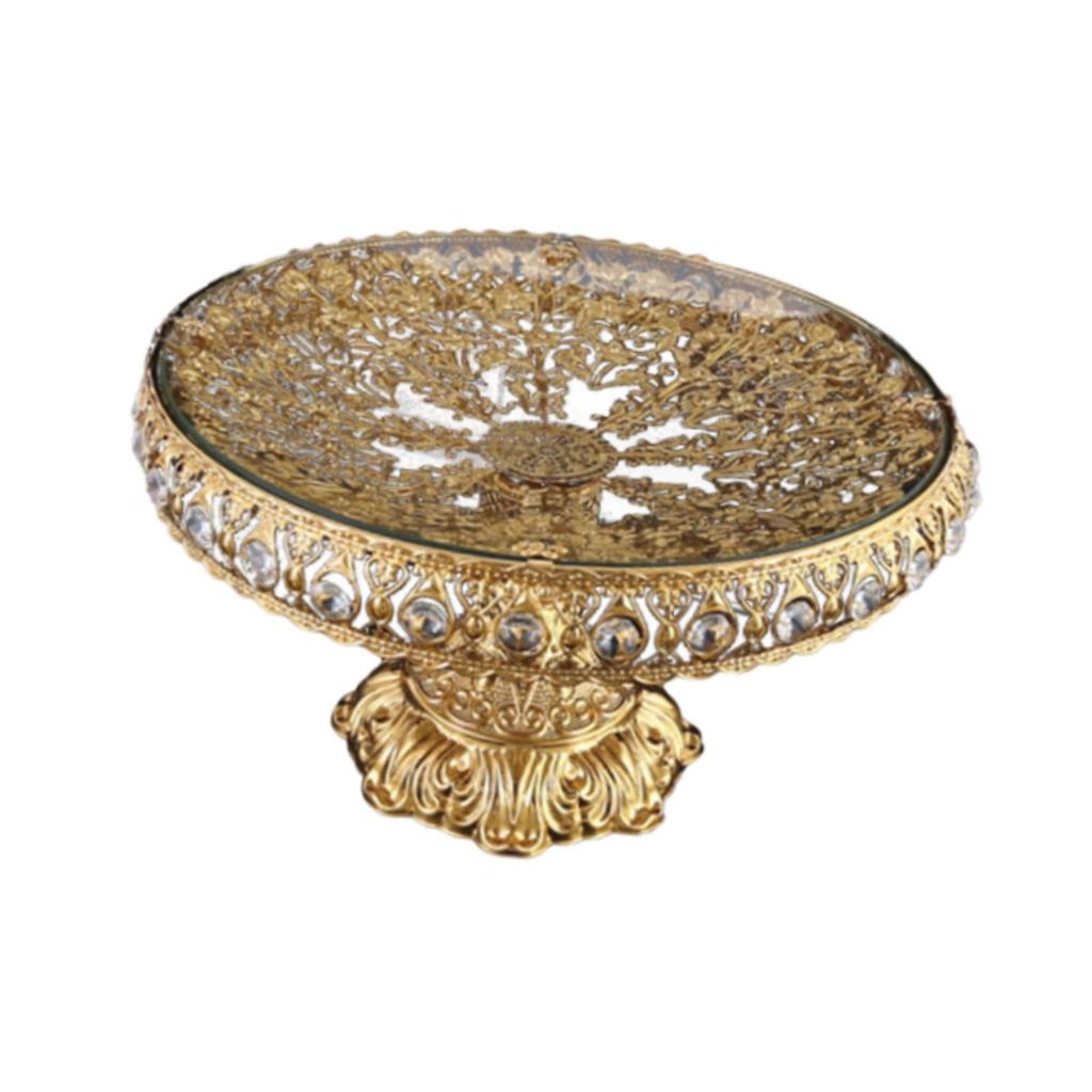 Elegant Glass Fruit Bowl with Pedestal Base for Desserts and Snacks