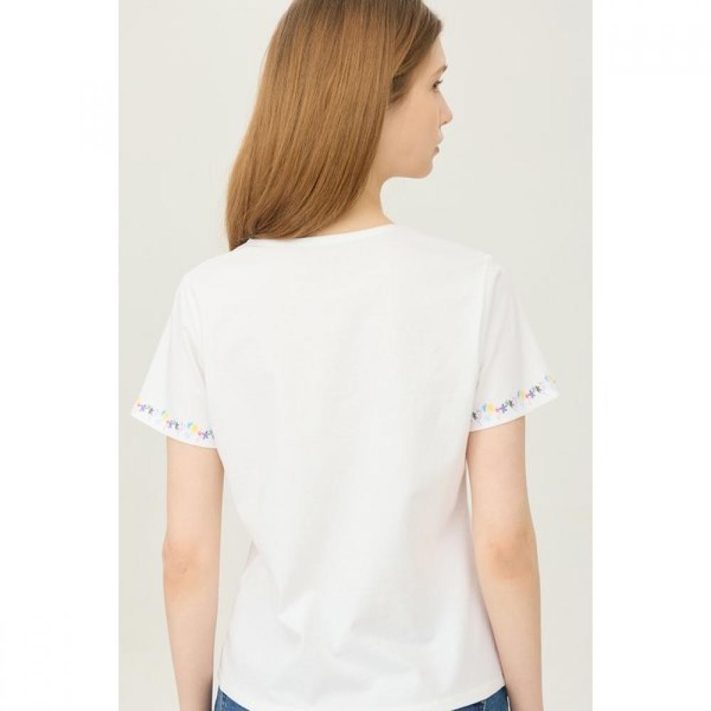 BeneTTon Flower PoinT ShorT Sleeve T shirT baTs95531