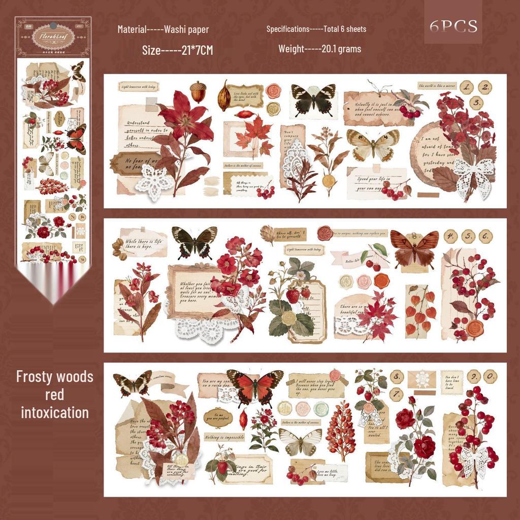 Yuxian Linmu Natural Scenery Stickers: 6 Sheets, 4 Styles