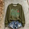 Women's Christmas Print Crewneck Sweatshirt Long Sleeve Casual Holiday Pullover