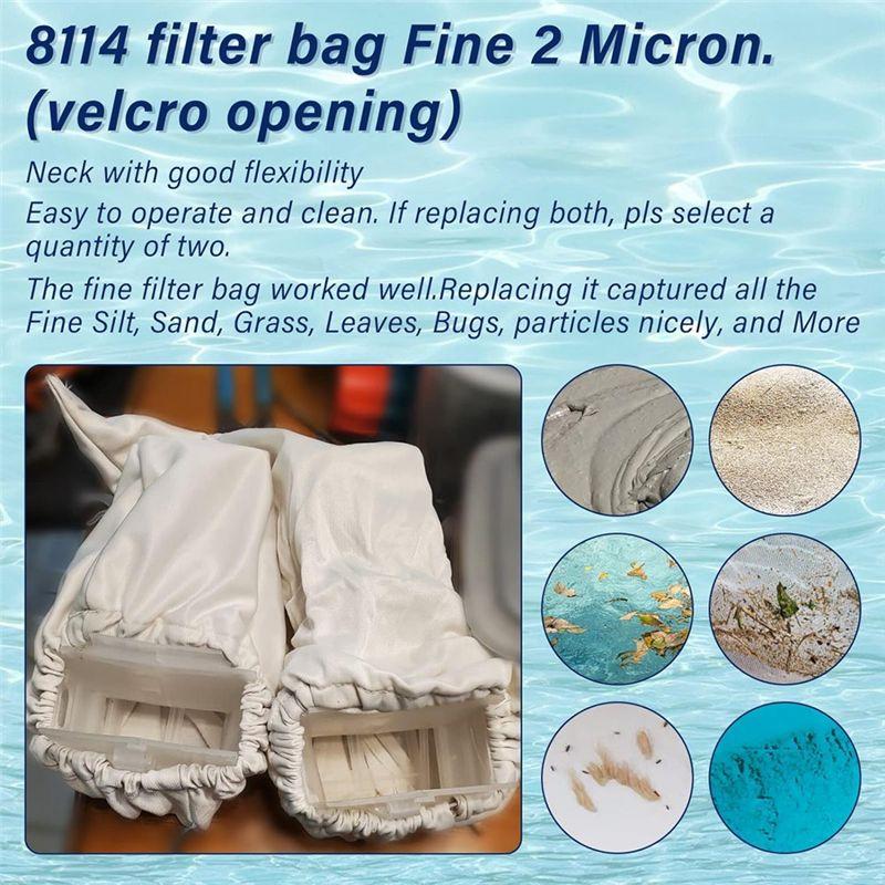 Poolrengörare Fin Filterpåse Ersättning För Aquabot Filterpåse Produkter 8114, Finmaskig Filterersättningspåse-B61B