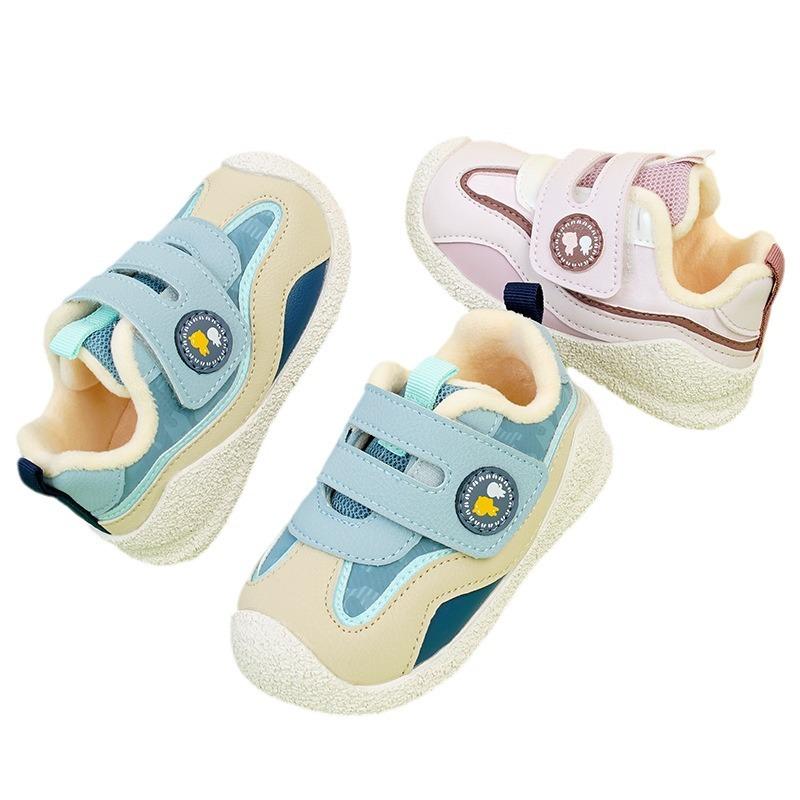 Classmate Autumn and Winter New Sports Shoes Girls Toddler Shoes Boys and Children Two Cotton Cotton Shoes Thick Sole