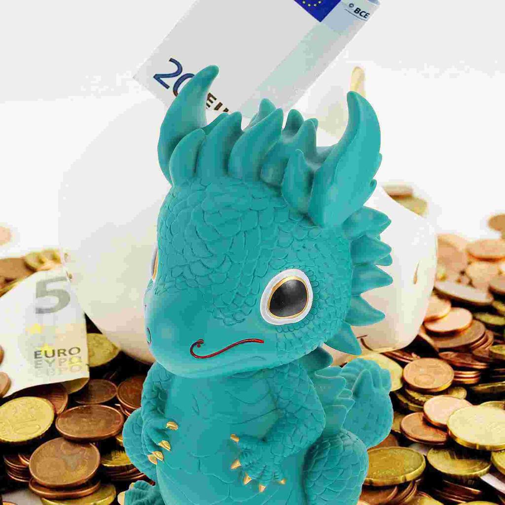 Dragon Piggy Bank Cartoon Coin Pot Kids Dinosaur Dragon-shaped Boys Girls Banks for Adults
