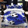 Soccer Duvet Cover Set 23pcs FootBall Print Bedding Set with Comforter Cover and Pillowcases Ball Theme for Kids Teens Adults