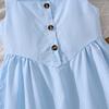 Rochie de Modă pentru Fete Vară Rochie Elegantă Casual fără Mâneci cu Dungi cu Talie Înaltă pentru Copii