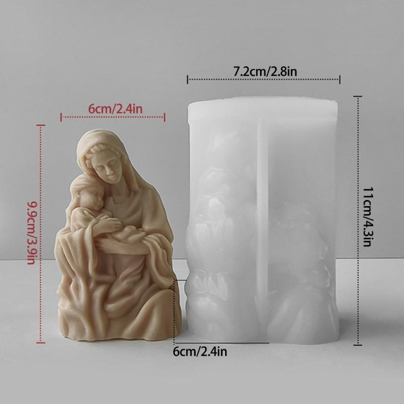 Decorative Mother Hugging Child Silicone Candle Mold Stylish Candle Craft Mold