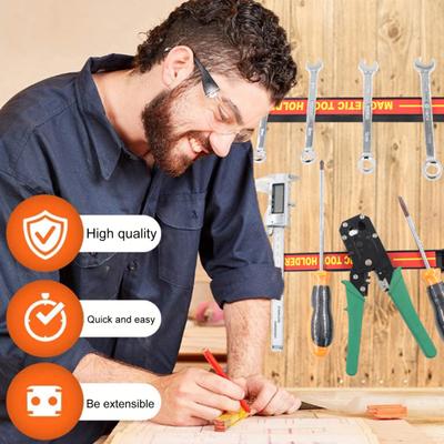 Magnetic Tool Holder Stable Storing Wear Resistant Wall Mounted Hardware Storage Rack Workshop Supply