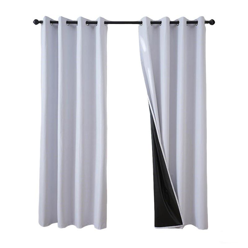 Full Blackout Finished Curtains Simple Solid Color Minimalist Style High Sense Versatile Bedroom Living Room Curtains