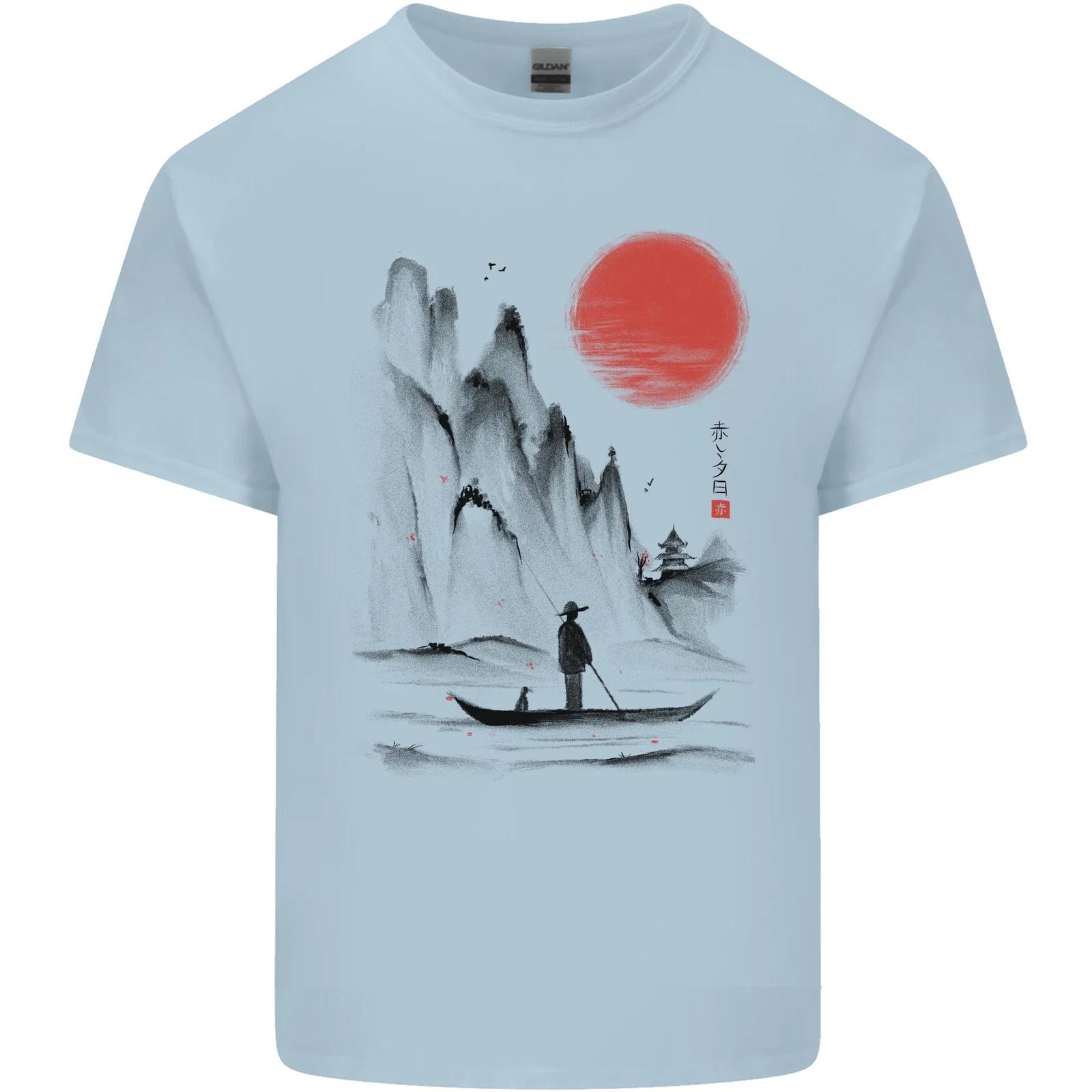 A Japanese Boat at Sunset Kids T-Shirt Childrens 2XL
