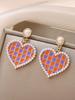 European & American C-Shaped Heart Velvet Stud Earrings for Women – Elegant Korean Style Accessories.