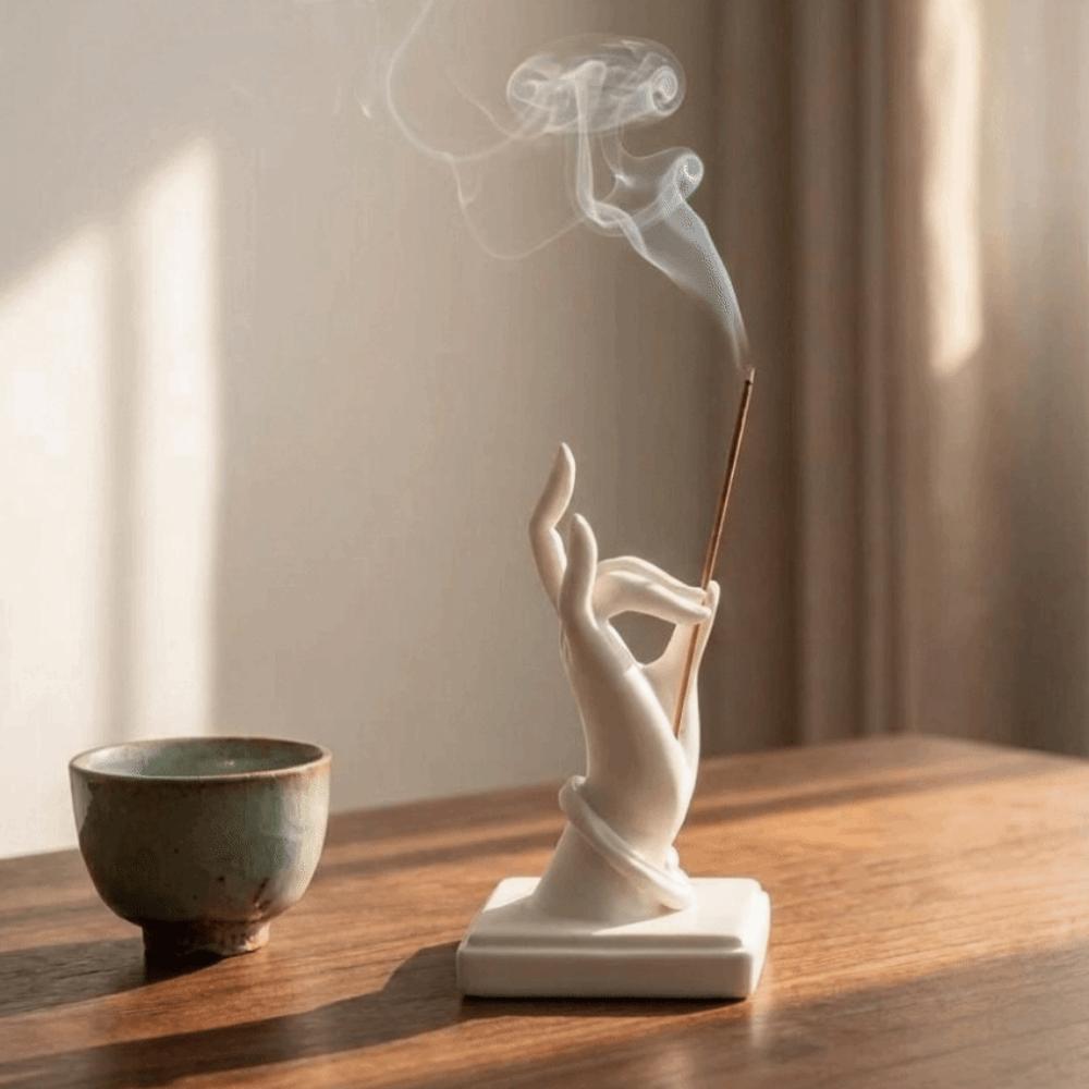 3D Printed Hand Shaped Incense Burner Plastic Finger Shaped Incense Stand Home Decoration