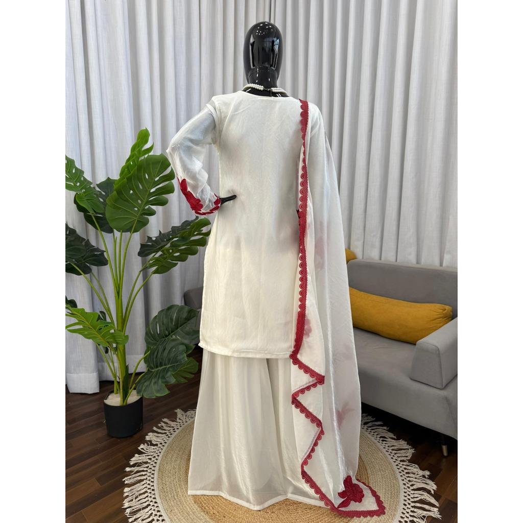 Pakisatni Top Palazzo Suit Desigenr Bollywood Party Wear Salwar Kameez Dress