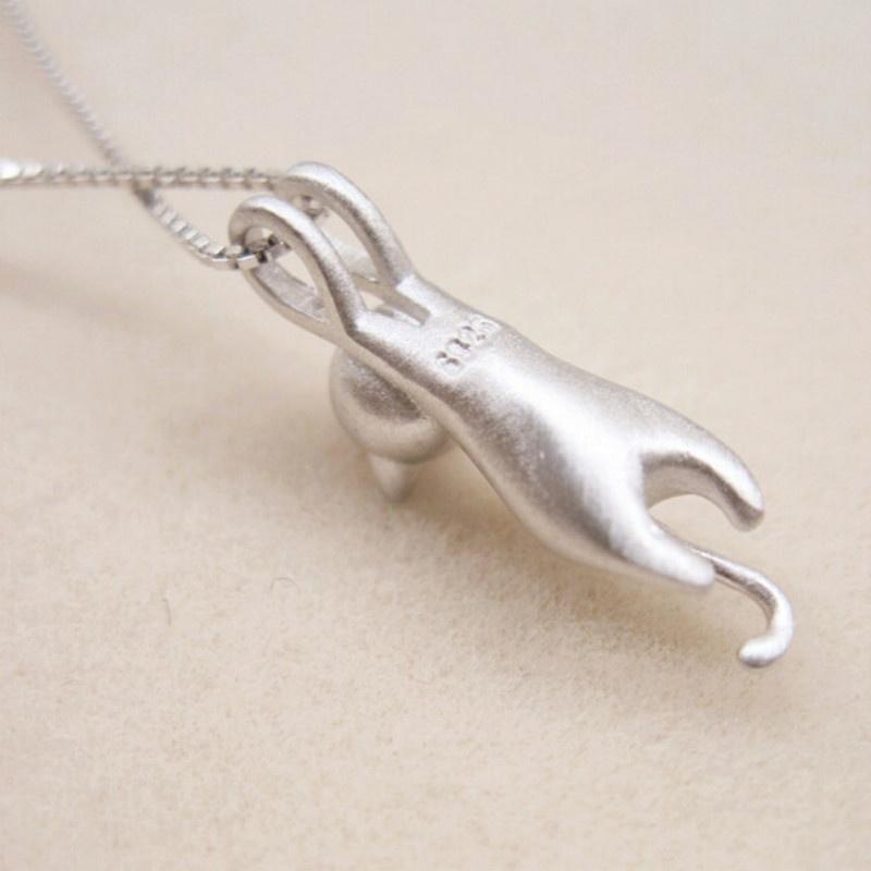 2pcs Cat Pendant Necklace for Women Lover Accessories Birthday Gifts