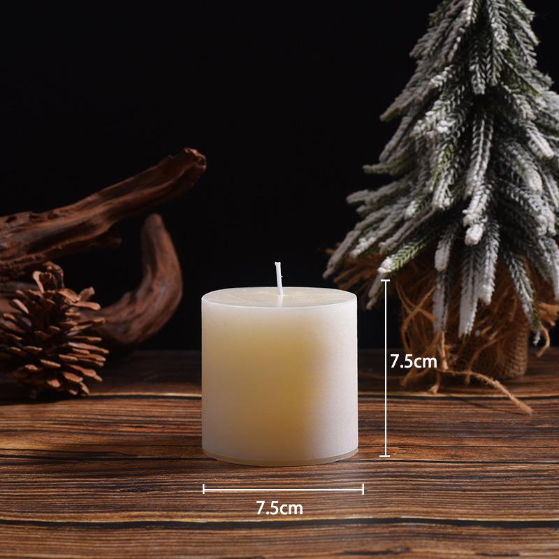 Classic Ivory Smokeless White Cylindrical Wedding Candles for Home and Restaurant Decor - Free Shipping