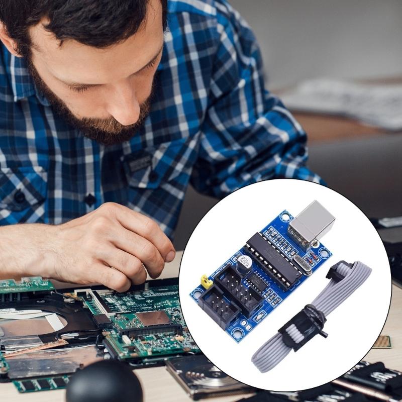 Portable USB Powered AVR Programmer USBTinyISP AVR ISP Programmer For Bootloader Installation 6Pin /10Pin Adapter