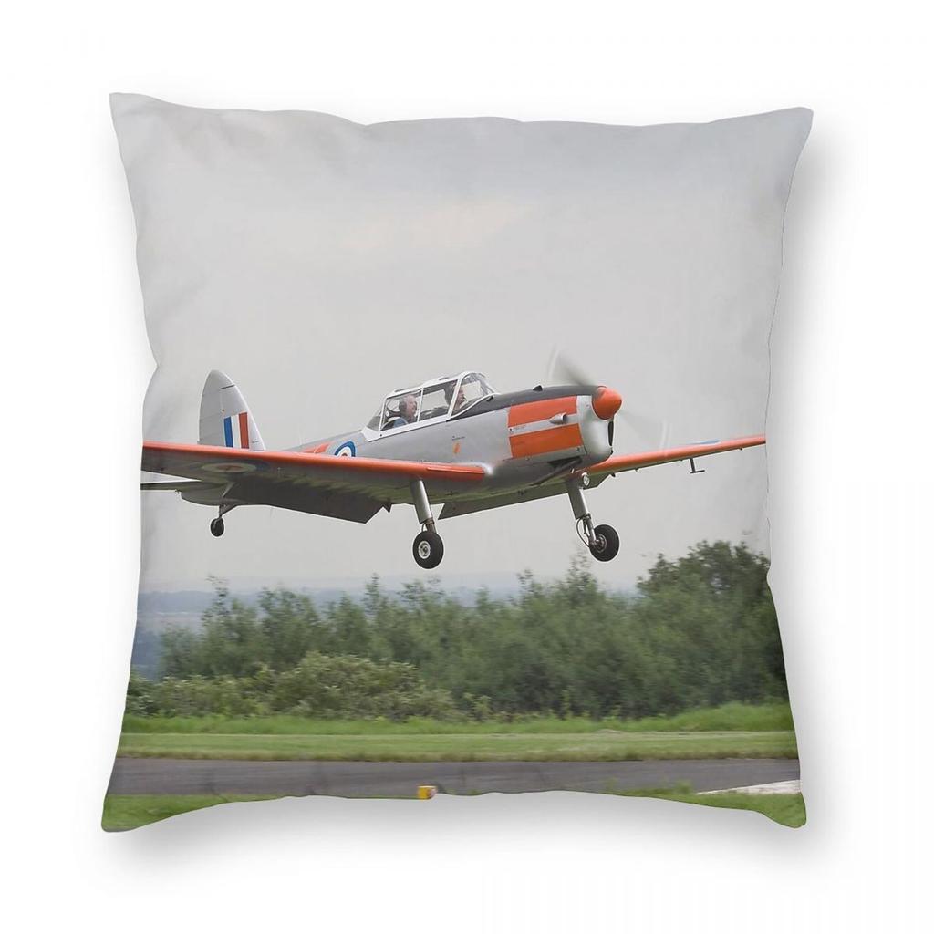 De Havilland Canada Dhc-1 Chipmunk Touchdown Square Pillowcase Polyester Linen Velvet Printed Zip Pillow Case Bed Cushion Cover