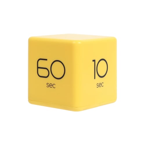 mooas Cube Timer, Time Management, Kitchen Timer, Kids Timer, Training Timer, Study/Cooking Timer (Yellow)