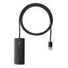Adaptador Hub USBA para 4xUSBA 3.0 5Gbps Série Lite preto