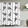 Modern Fashion Feather Shower Curtain Waterproof Polyester Bathroom Decorative Hanging Curtains For Home Decoration