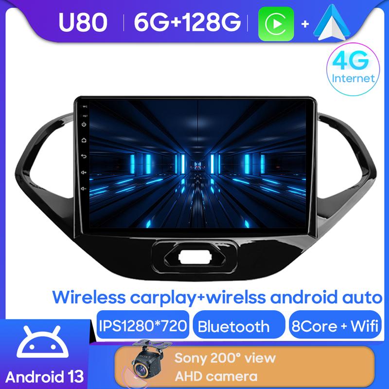 Android Multimedia For Ford Figo 2015 - 2018 Car Stereo CPU Radio QLED Player Navigation Carplay Auto HDR 5G Cam Dash WIFI  Cam