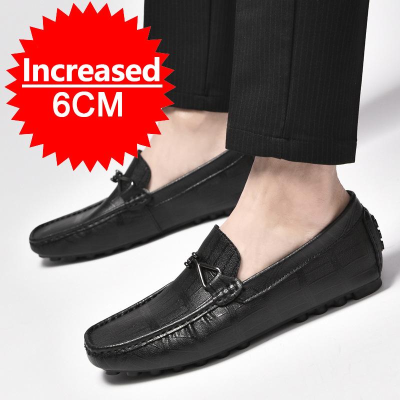 Mode Neue Sommer Herren Innenerhöhungsschuhe Leder Freizeit Business Schuhe Unsichtbare Höhenerhöhungsschuhe Sport Elevator 6CM