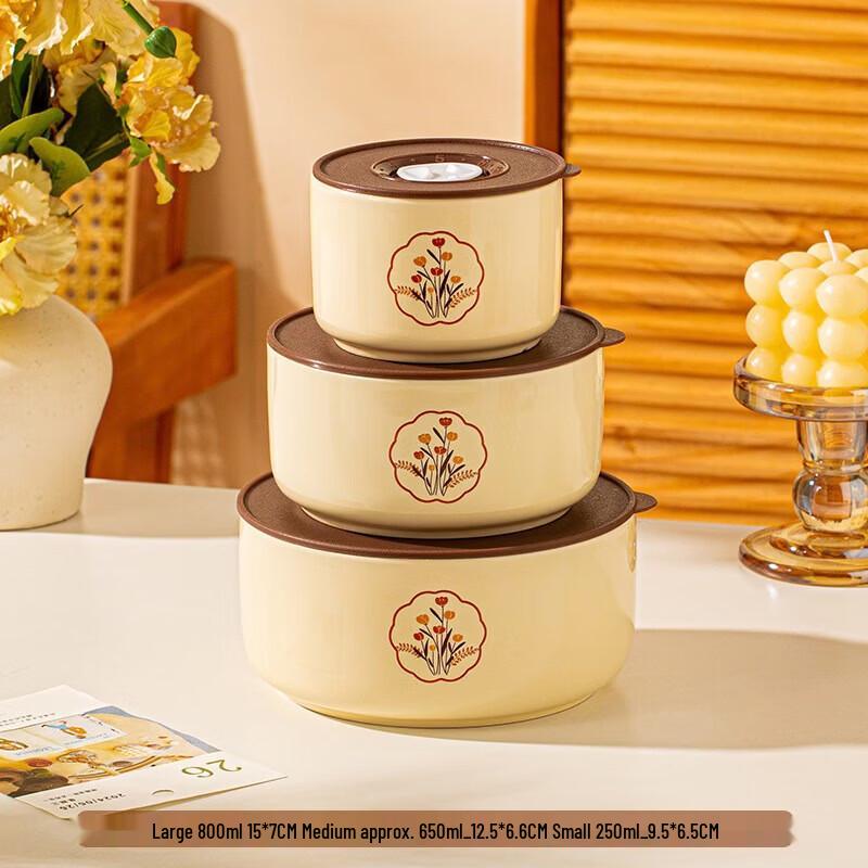 Керамический набор из 3-х контейнеров для хранения «Мокко Мусс»