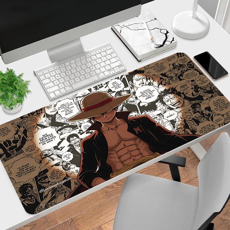 1Pc One Piece Adventure Gaming Mouse Pad Keyboard Desk Mat Non-slip Rubber Lock Edge Waterproof Computer Mousepad for Office Home Decor S1735
