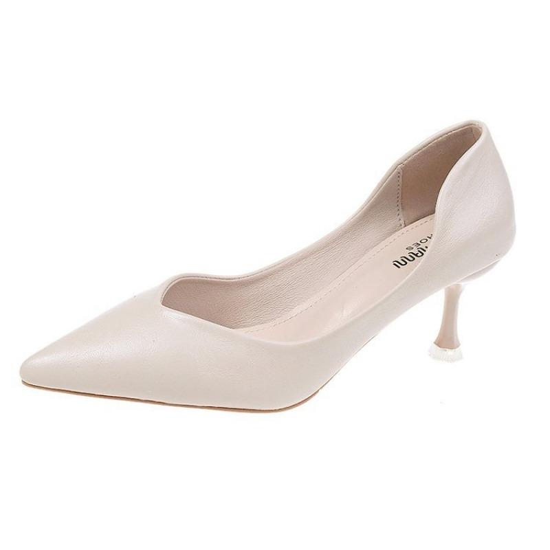 Pointed High Heels Solid Color Single Shoes