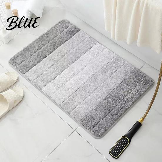 Washable Plush Floor Mat Water-absorbent Rug Quick Color Bathroom Mat Gradient Dry Absorbent Rug Anti-Slip